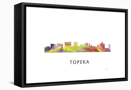 Topeka Kansas Skyline-Marlene Watson-Framed Premier Image Canvas