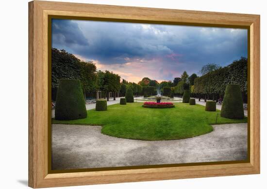 Topiari Shrubs in Schonbrunn Palace Garden-George Oze-Framed Premier Image Canvas