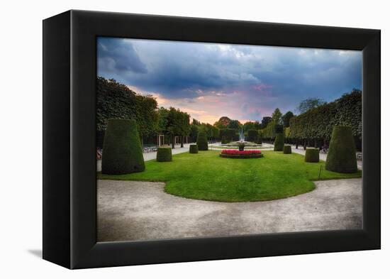 Topiari Shrubs in Schonbrunn Palace Garden-George Oze-Framed Premier Image Canvas