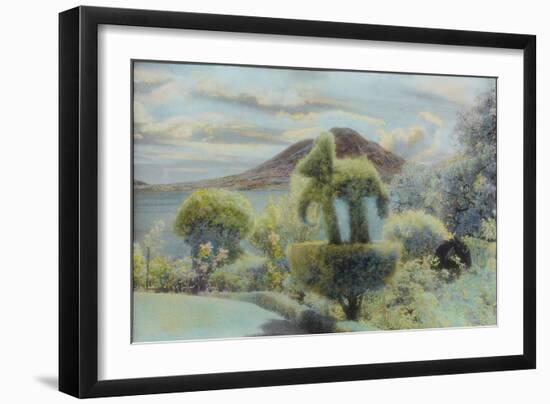 Topiary and Volvano, Guatemala-Theo Westenberger-Framed Photographic Print