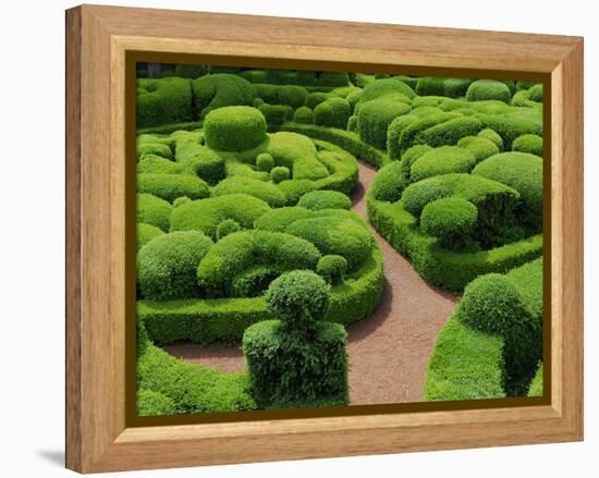 Topiary Garden at Chateau de Marqueyssac-David Burton-Framed Premier Image Canvas