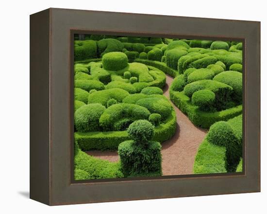 Topiary Garden at Chateau de Marqueyssac-David Burton-Framed Premier Image Canvas