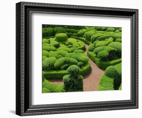 Topiary Garden at Chateau de Marqueyssac-David Burton-Framed Photographic Print