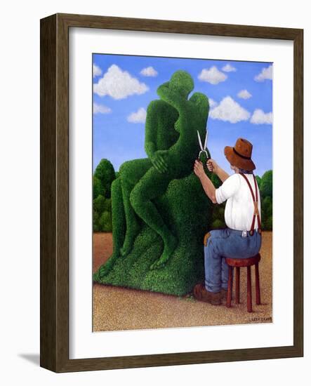 Topiary Kiss-Larry Smart-Framed Giclee Print