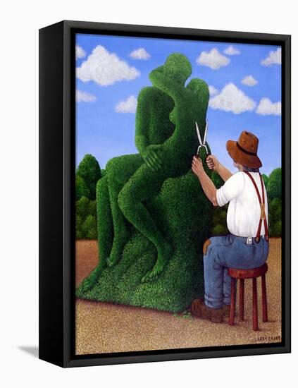 Topiary Kiss-Larry Smart-Framed Premier Image Canvas