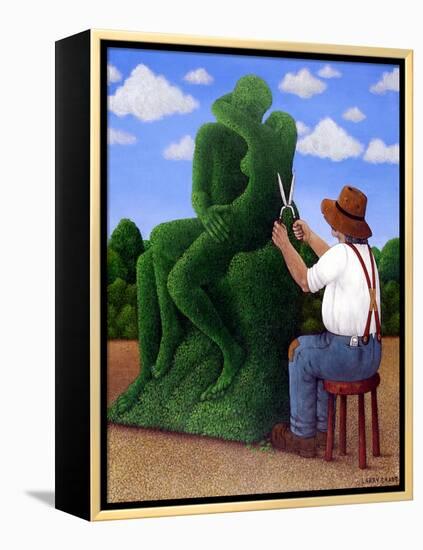 Topiary Kiss-Larry Smart-Framed Premier Image Canvas