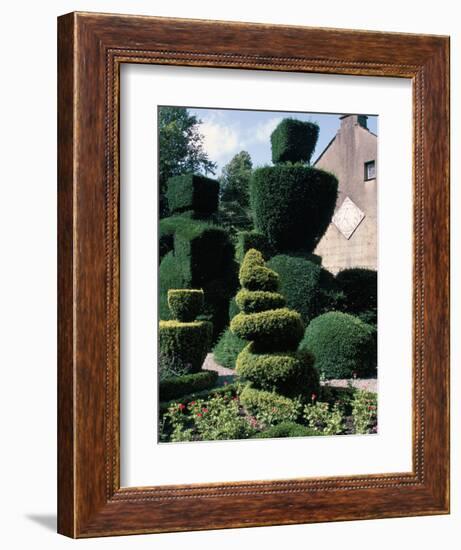 Topiary, Levens Hall, Cumbria, England, United Kingdom-Adam Woolfitt-Framed Photographic Print