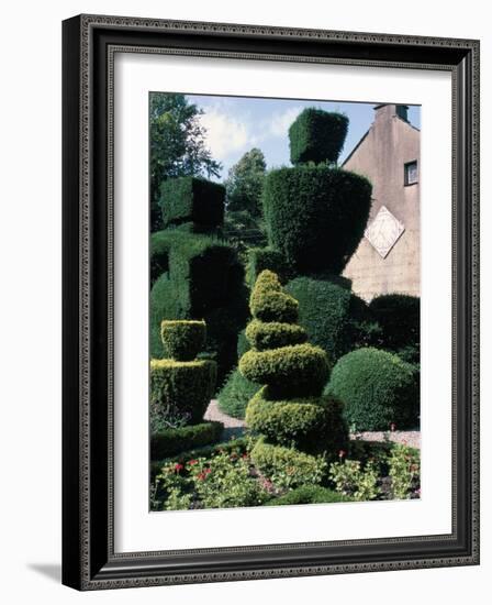 Topiary, Levens Hall, Cumbria, England, United Kingdom-Adam Woolfitt-Framed Photographic Print