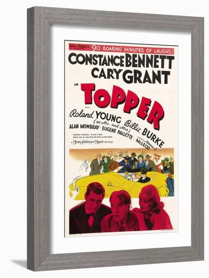 Topper, Cary Grant, Roland Young, Constance Bennett, 1937-null-Framed Premium Giclee Print