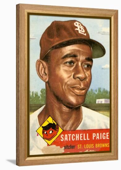 Topps Satchell Paige Baseball Card. 1953; Archives Center, NMAH-null-Framed Stretched Canvas