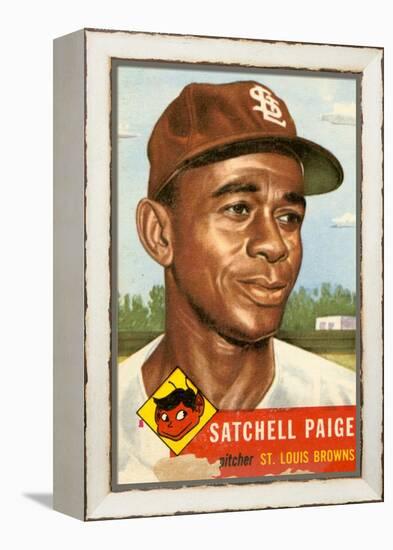 Topps Satchell Paige Baseball Card. 1953; Archives Center, NMAH-null-Framed Stretched Canvas