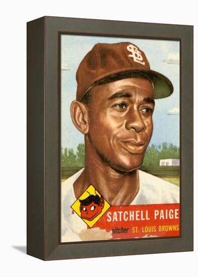 Topps Satchell Paige Baseball Card. 1953; Archives Center, NMAH-null-Framed Stretched Canvas