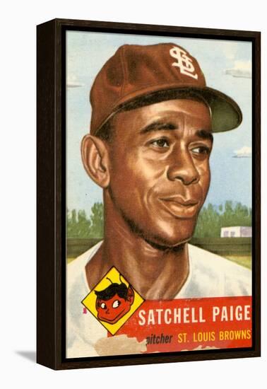 Topps Satchell Paige Baseball Card. 1953; Archives Center, NMAH-null-Framed Stretched Canvas