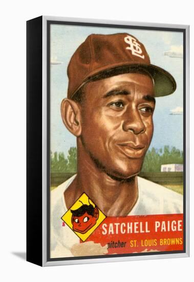 Topps Satchell Paige Baseball Card. 1953; Archives Center, NMAH-null-Framed Stretched Canvas