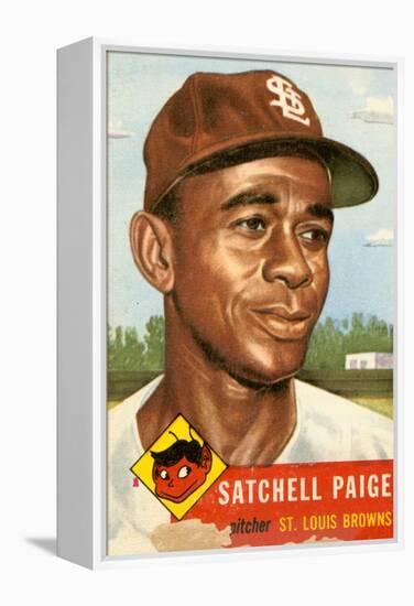 Topps Satchell Paige Baseball Card. 1953; Archives Center, NMAH-null-Framed Stretched Canvas