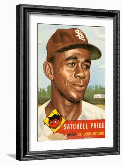 Topps Satchell Paige Baseball Card. 1953; Archives Center, NMAH-null-Framed Art Print