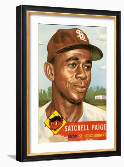 Topps Satchell Paige Baseball Card. 1953; Archives Center, NMAH-null-Framed Art Print