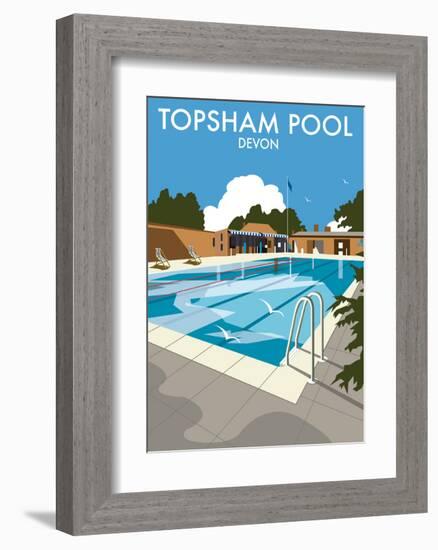 Topsham Pool, Devon - Dave Thompson Contemporary Travel Print-Dave Thompson-Framed Art Print