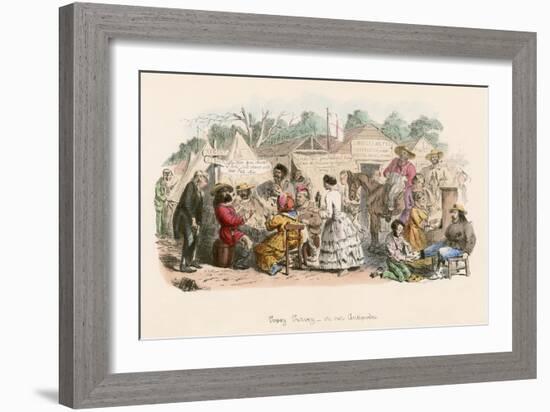 Topsy Turvy 1854, Leech-John Leech-Framed Art Print