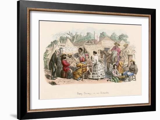 Topsy Turvy 1854, Leech-John Leech-Framed Art Print