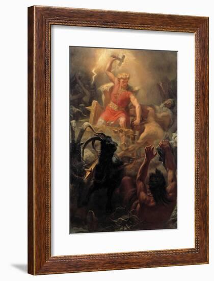 Tor's Fight with the Giants-Marten Winge-Framed Premium Giclee Print