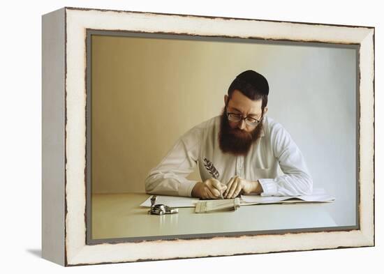 Torah Scribe III, 2003-Max Ferguson-Framed Premier Image Canvas