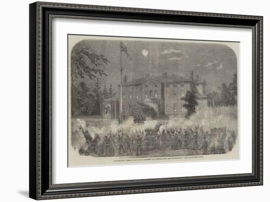 Torchlight Demonstration of Firemen at Fredericton, New Brunswick-null-Framed Giclee Print