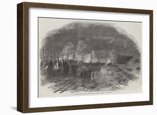 Torchlight Launch of the Iron Screw Steamer Azoff, in the Clyde-null-Framed Giclee Print