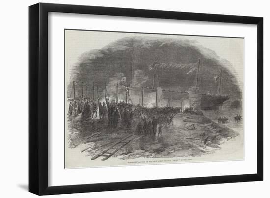 Torchlight Launch of the Iron Screw Steamer Azoff, in the Clyde-null-Framed Giclee Print