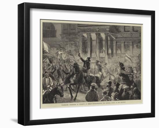 Torchlight Procession of Students at Berlin Congratulating the Imperial Prince on His Recovery-William III Bromley-Framed Giclee Print
