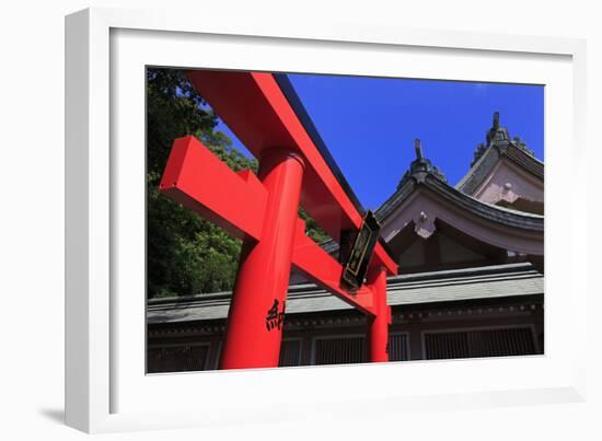 Tori Gate, Terukuni Shrine, Kagoshima City, Kyushu Island, Japan, Asia-Richard Cummins-Framed Photographic Print