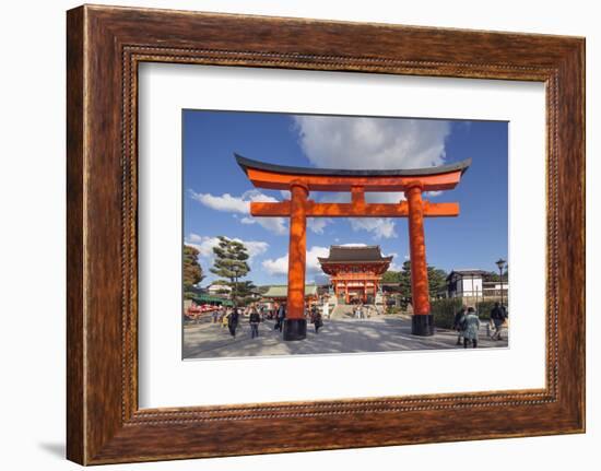 Torii Gate at Fushimi Inari Jinja, Shinto Shrine, Kyoto, Honshu, Japan, Asia-Christian Kober-Framed Photographic Print