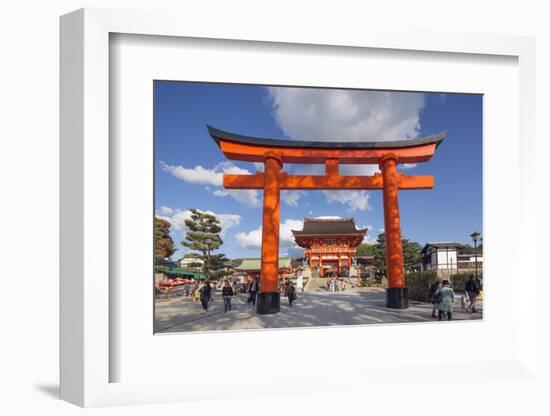 Torii Gate at Fushimi Inari Jinja, Shinto Shrine, Kyoto, Honshu, Japan, Asia-Christian Kober-Framed Photographic Print