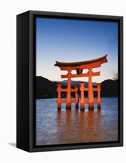 Torii Gate at the Itsukushima Jinga Shrine-Rudy Sulgan-Framed Premier Image Canvas