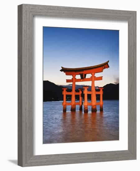 Torii Gate at the Itsukushima Jinga Shrine-Rudy Sulgan-Framed Photographic Print