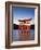 Torii Gate at the Itsukushima Jinga Shrine-Rudy Sulgan-Framed Photographic Print