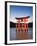 Torii Gate at the Itsukushima Jinga Shrine-Rudy Sulgan-Framed Photographic Print