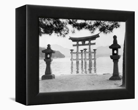 Torii Gate in Water-null-Framed Premier Image Canvas