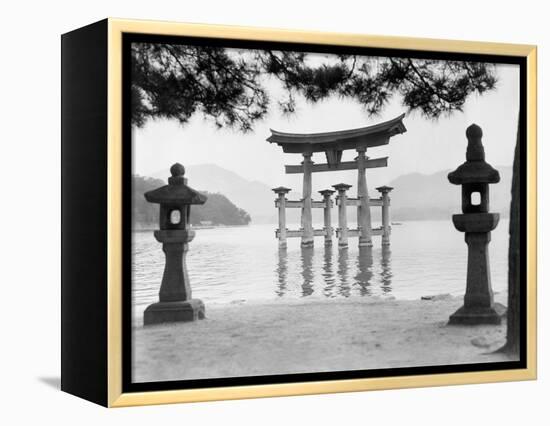 Torii Gate in Water-null-Framed Premier Image Canvas