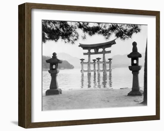 Torii Gate in Water-null-Framed Premium Photographic Print