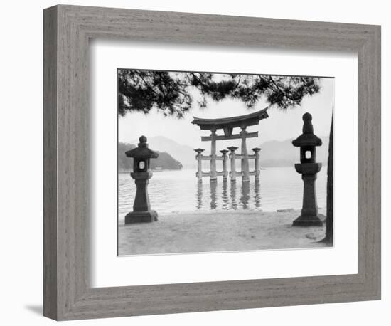 Torii Gate in Water--Framed Photographic Print