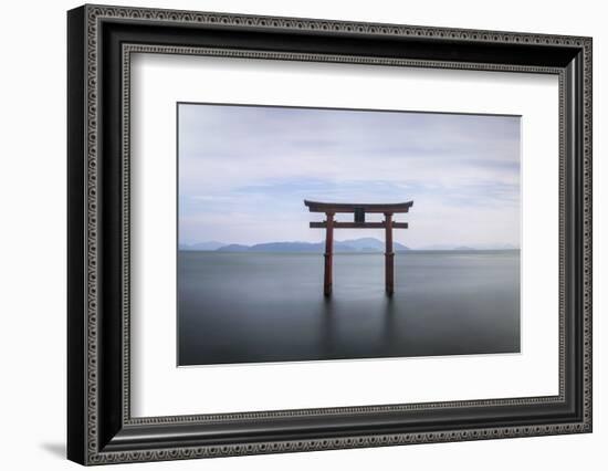 Torii Gate, Lake Biwa, Takashima, Shiga, Japan-Peter Adams-Framed Photographic Print