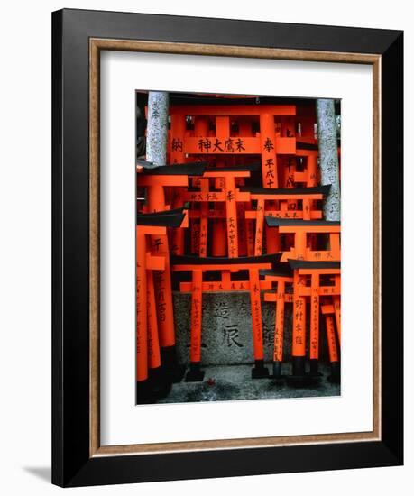 Torii Gates at Fushimi Inari Shrine, Japan, Kyoto-Murat Taner-Framed Photographic Print