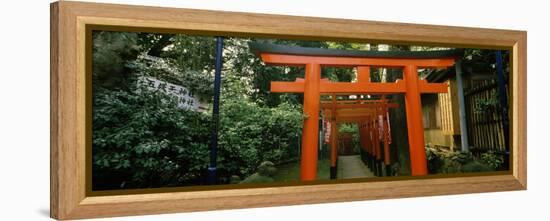 Torii Gates in a Park, Ueno Park, Taito, Tokyo Prefecture, Kanto Region, Japan-null-Framed Premier Image Canvas