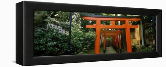 Torii Gates in a Park, Ueno Park, Taito, Tokyo Prefecture, Kanto Region, Japan-null-Framed Premier Image Canvas