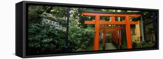Torii Gates in a Park, Ueno Park, Taito, Tokyo Prefecture, Kanto Region, Japan-null-Framed Premier Image Canvas