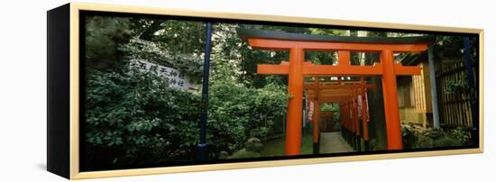 Torii Gates in a Park, Ueno Park, Taito, Tokyo Prefecture, Kanto Region, Japan-null-Framed Premier Image Canvas