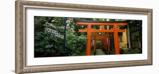 Torii Gates in a Park, Ueno Park, Taito, Tokyo Prefecture, Kanto Region, Japan-null-Framed Photographic Print