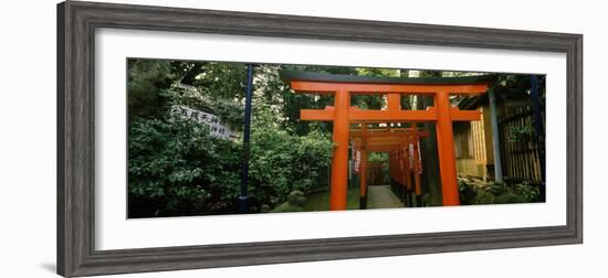 Torii Gates in a Park, Ueno Park, Taito, Tokyo Prefecture, Kanto Region, Japan-null-Framed Photographic Print