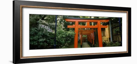 Torii Gates in a Park, Ueno Park, Taito, Tokyo Prefecture, Kanto Region, Japan-null-Framed Photographic Print